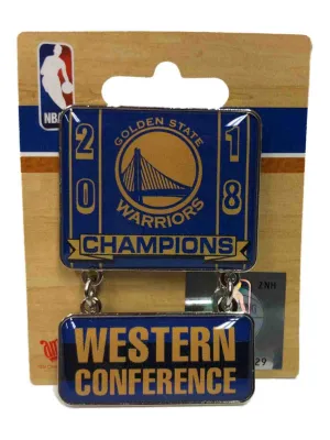 Golden State Warriors 2018  Western Conference Champions Aminco Dangler Pin